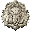 Ornate Baroque Wall Clock STL Model for CNC Milling