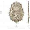 Ornate Baroque Wall Clock STL Model for CNC Milling