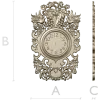 Ornate Baroque Clock Frame 3D Model in STL for CNC
