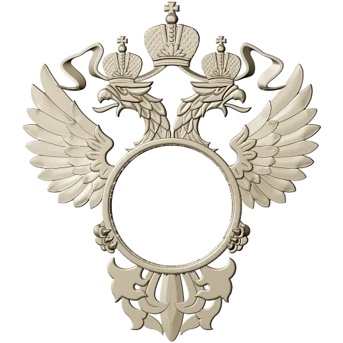 Двуглавый орёл - рамка для часов (STL)