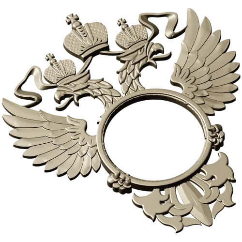 Двуглавый орёл - рамка для часов (STL)