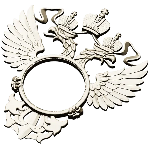 Двуглавый орёл - рамка для часов (STL)