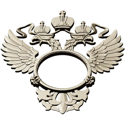 Двуглавый орёл - рамка для часов (STL)