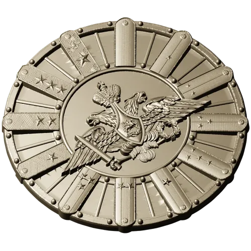 Detailed Double-Headed Eagle Emblem STL Model for CNC Milling