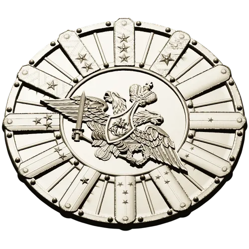 Detailed Double-Headed Eagle Emblem STL Model for CNC Milling