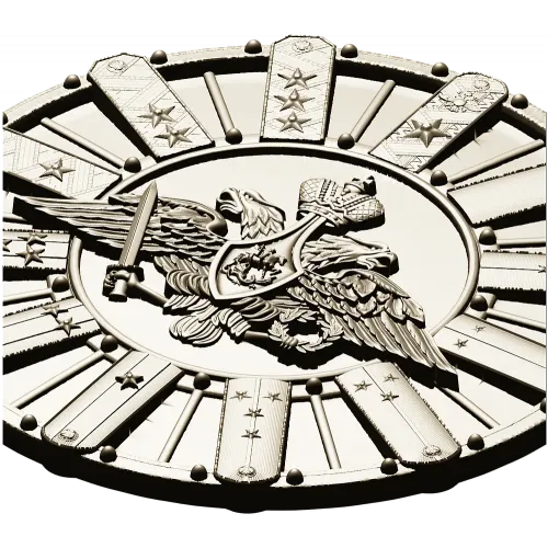 Detailed Double-Headed Eagle Emblem STL Model for CNC Milling