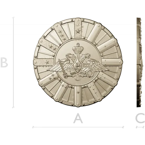 Detailed Double-Headed Eagle Emblem STL Model for CNC Milling