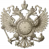 Dual-Headed Eagle Clock Emblem STL 3D Model for CNC Milling