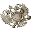 Dual-Headed Eagle Clock Emblem STL 3D Model for CNC Milling