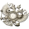 Dual-Headed Eagle Clock Emblem STL 3D Model for CNC Milling