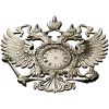 Dual-Headed Eagle Clock Emblem STL 3D Model for CNC Milling