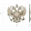 Dual-Headed Eagle Clock Emblem STL 3D Model for CNC Milling