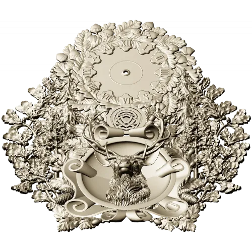Stag Timekeeper Decorative 3D Model STL for CNC Milling