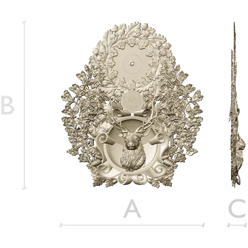 Stag Timekeeper Decorative 3D Model STL for CNC Milling