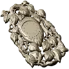 Ornamental Bird and Leaves Clock Frame 3D STL Model for CNC