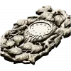Ornamental Bird and Leaves Clock Frame 3D STL Model for CNC