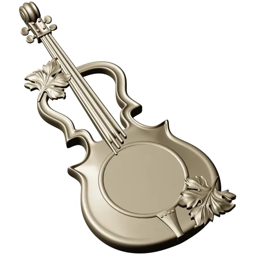 Melodic Elegance - Violin and Drum Inspired CNC 3D Model STL