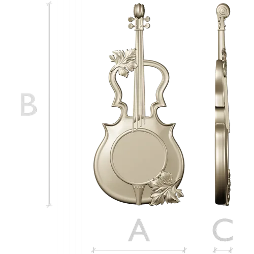 Melodic Elegance - Violin and Drum Inspired CNC 3D Model STL