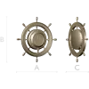 Ship Wheel Clock 3D Model for CNC Milling