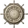 STL 3D model of Nautical Ship Wheel Clock for CNC Milling