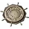 STL 3D model of Nautical Ship Wheel Clock for CNC Milling
