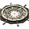 STL 3D model of Nautical Ship Wheel Clock for CNC Milling