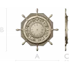 STL 3D model of Nautical Ship Wheel Clock for CNC Milling