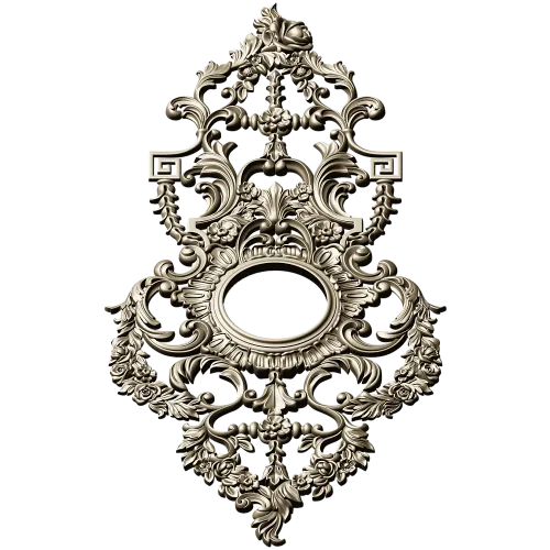 Барочный картуш с посадочным местом под циферблат - stl модель для ЧПУ