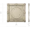 Ornate Square Clock Panel 3D Model STL for CNC Milling