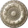 Ornate Circular Clock Face STL Model for CNC Milling