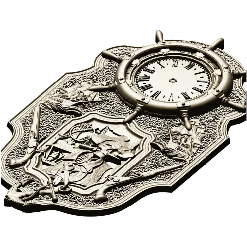 Pirate Nautical Wall Clock 3D Model in STL for CNC