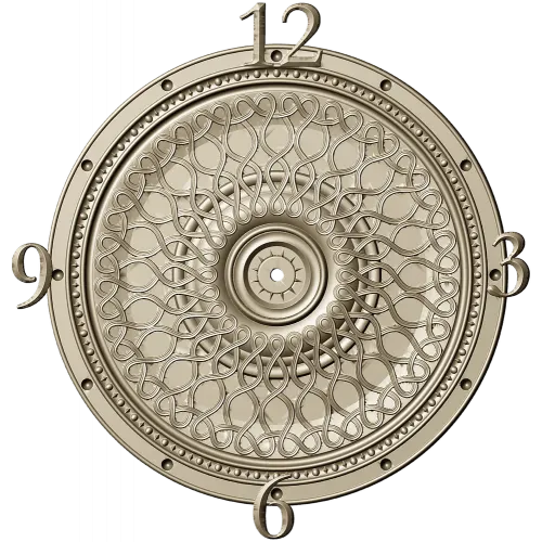 LatticeTime Ornamental Clock Face 3D Model STL for CNC Milling