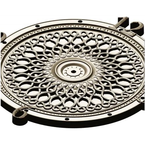LatticeTime Ornamental Clock Face 3D Model STL for CNC Milling