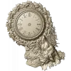 Decorative Wolf Clock 3D STL Model for CNC Milling