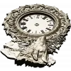Decorative Wolf Clock 3D STL Model for CNC Milling