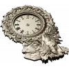 Decorative Wolf Clock 3D STL Model for CNC Milling
