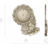 Decorative Wolf Clock 3D STL Model for CNC Milling