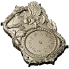 Ornate Owl Clock Frame 3D STL Model for CNC Milling