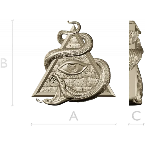 Всевидящее око и змея - 3D модель STL для ЧПУ