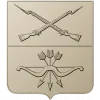 Heraldic Shield with Crossed Muskets and Bow - STL 3D Model for CNC
