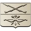 Heraldic Shield with Crossed Muskets and Bow - STL 3D Model for CNC