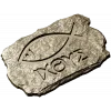 Ichthys Stone Plaque - STL 3D model for CNC