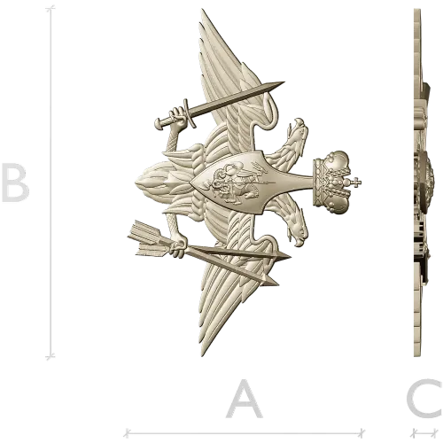 Emblem of the Strategic Missile Forces - STL 3D Model for CNC