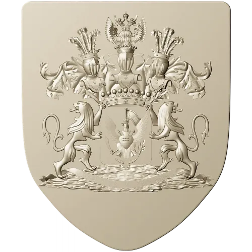 Heraldic Shield STL - Family Coat of Arms 3D Model for CNC