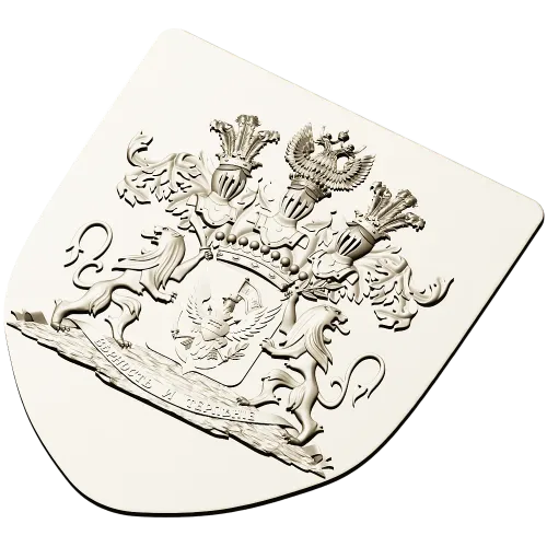 Heraldic Shield STL - Family Coat of Arms 3D Model for CNC