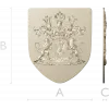 Heraldic Shield STL - Family Coat of Arms 3D Model for CNC