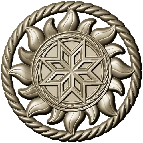 Alatyr Sun Medallion - STL 3D model for CNC carving