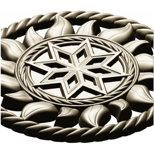 Alatyr Sun Medallion - STL 3D model for CNC carving