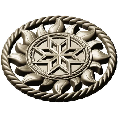 Alatyr Sun Medallion - STL 3D model for CNC carving