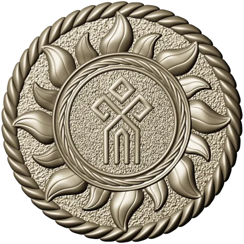 Slavic Sun Medallion STL for CNC carving
